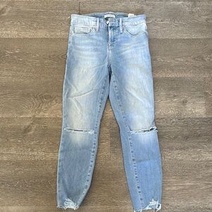 Light Blue Distressed Women's Jeans